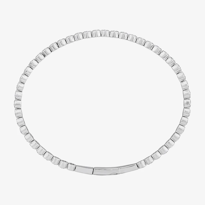 (F, Si2) Womens 3 CT. T.W. Lab Grown White Diamond 10K Gold Bangle Bracelet