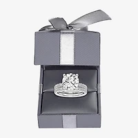 Signature By Modern Bride (G / Vs2-Si1) Womens 6 CT. T.W. Lab Grown White Diamond 14K Gold Round Side Stone Bridal Set