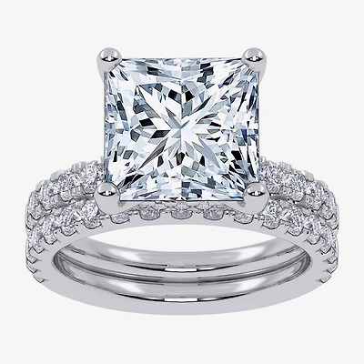 Signature By Modern Bride (G / Vs2-Si1) Womens 4 CT. T.W. Lab Grown White Diamond 14K Gold Side Stone Bridal Set