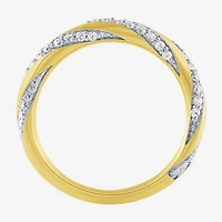 (G / Si2) Womens 1/4 CT. T.W. Lab Grown White Diamond 10K Gold Round Wedding Band