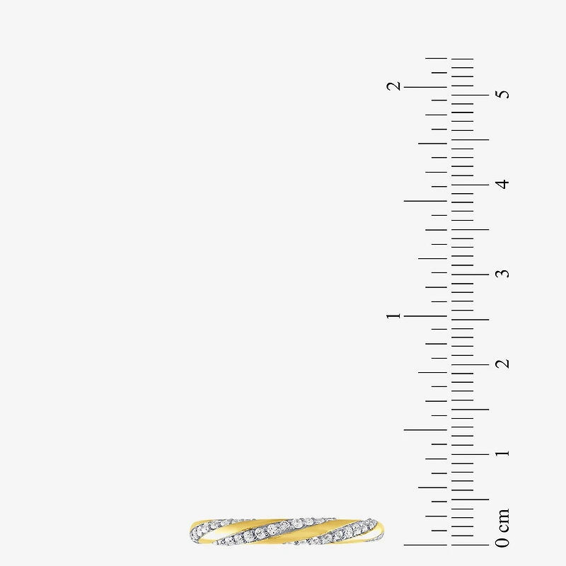 (G / Si2) Womens 1/4 CT. T.W. Lab Grown White Diamond 10K Gold Round Wedding Band
