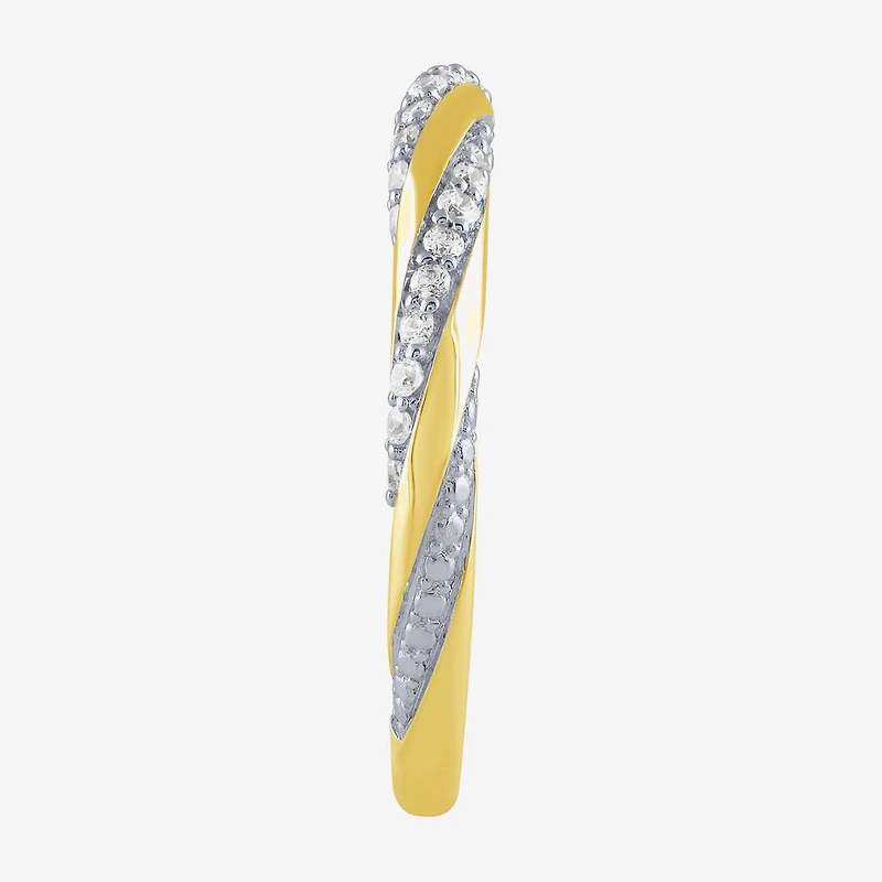 (G / Si2) Womens 1/4 CT. T.W. Lab Grown White Diamond 10K Gold Round Wedding Band