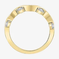 G / Si2) Womens 1/ CT. T.W. Lab Grown White Diamond 10K Gold Wedding Band