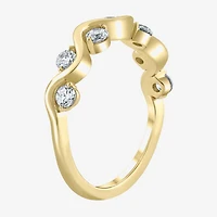 G / Si2) Womens 1/ CT. T.W. Lab Grown White Diamond 10K Gold Wedding Band