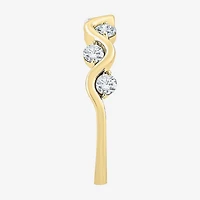 G / Si2) Womens 1/ CT. T.W. Lab Grown White Diamond 10K Gold Wedding Band