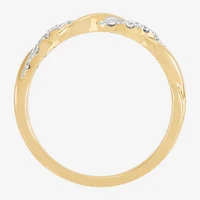 (H-I / I1) Womens 4MM 1/4 CT. T.W. Lab Grown White Diamond 10K Gold Wedding Band