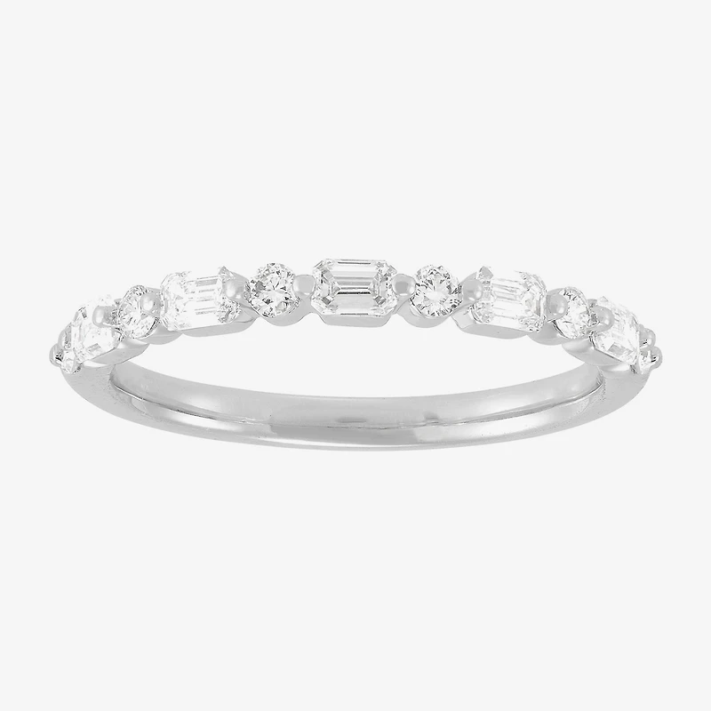 Womens 1/2 CT. T.W. Lab Grown White Diamond 10K Gold Wedding Band