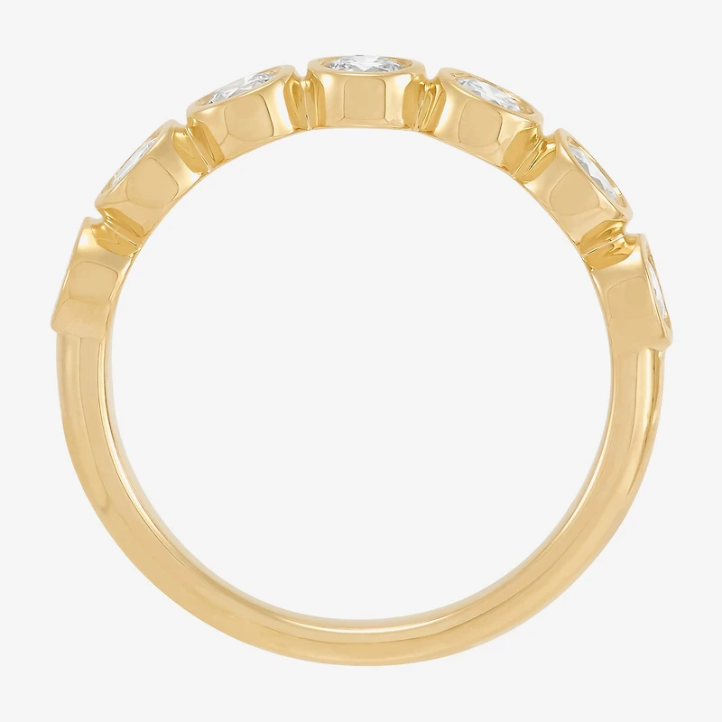 (H-I / I1) Womens 4MM 3/4 CT. T.W. Lab Grown White Diamond 10K Gold Wedding Band