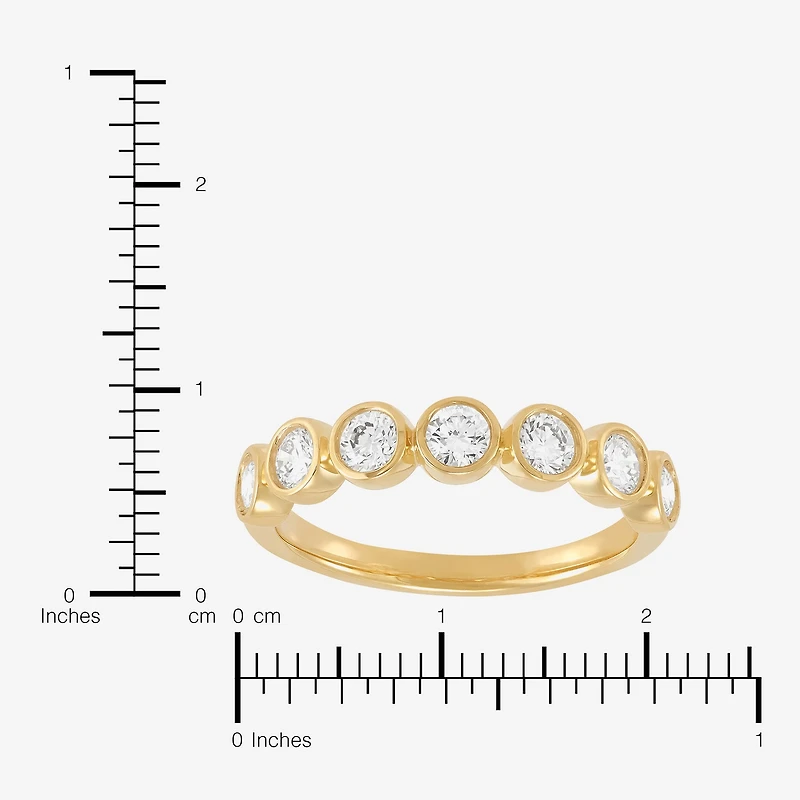(H-I / I1) Womens 4MM 3/4 CT. T.W. Lab Grown White Diamond 10K Gold Wedding Band