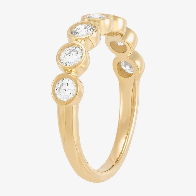 (H-I / I1) Womens 4MM 3/4 CT. T.W. Lab Grown White Diamond 10K Gold Wedding Band