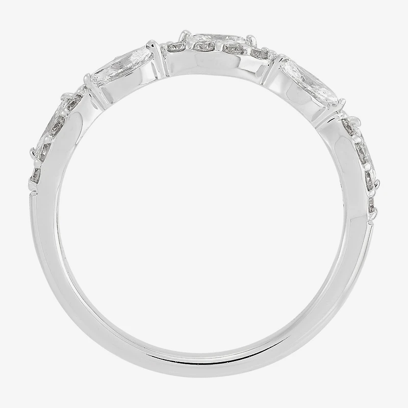 (H-I / Si2) Womens 3/4 CT. T.W. Lab Grown White Diamond 10K Gold Wedding Band