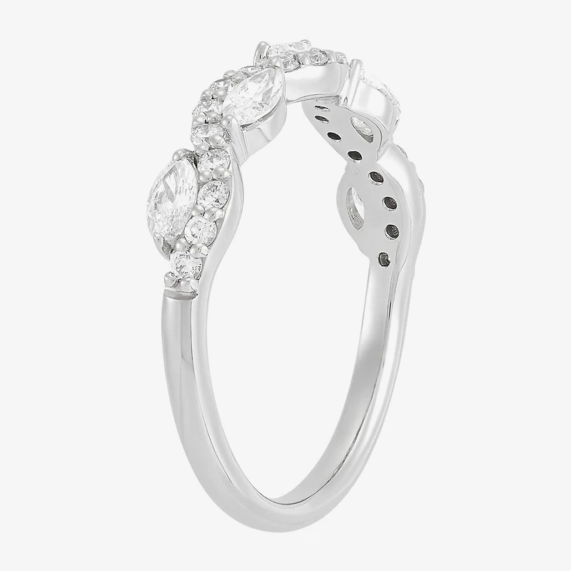 (H-I / Si2) Womens 3/4 CT. T.W. Lab Grown White Diamond 10K Gold Wedding Band