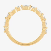 (H-I / Si1-Si2) Womens 1/2 CT. T.W. Lab Grown White Diamond 10K Gold Marquise Wedding Band