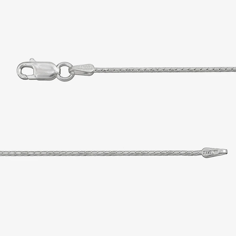 Made in Italy Womens Sterling Silver Inch Curb Chain Necklace