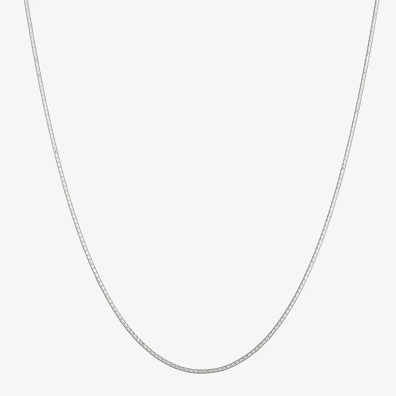 Made in Italy Womens Sterling Silver Inch Curb Chain Necklace