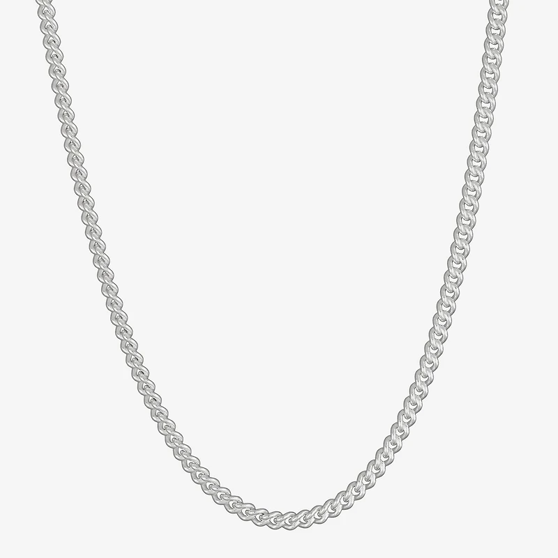 Made in Italy Unisex Adult Sterling Silver 20 Inch Curb Chain Necklace