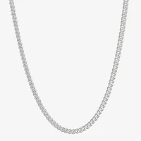 Made in Italy Unisex Adult Sterling Silver 20 Inch Curb Chain Necklace