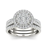 1 CT.T.W. Natural Diamond 10K Gold Bridal Ring Set