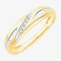 3PC Trio Set Featuring 1/7 CT.T.W.  Diamond 10K or 14K Two Tone Gold Wedding Ring Set