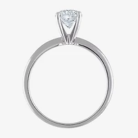 (I / I2) Womens 1 CT. Genuine White Diamond 14K White Gold Round Solitaire Engagement Ring