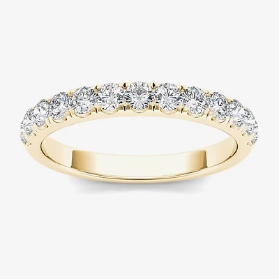 Womens 2MM 1/2 CT. T.W. Natural White Diamond 14K Gold Wedding Band