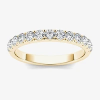 Womens 2MM 1/2 CT. T.W. Natural White Diamond 14K Gold Wedding Band