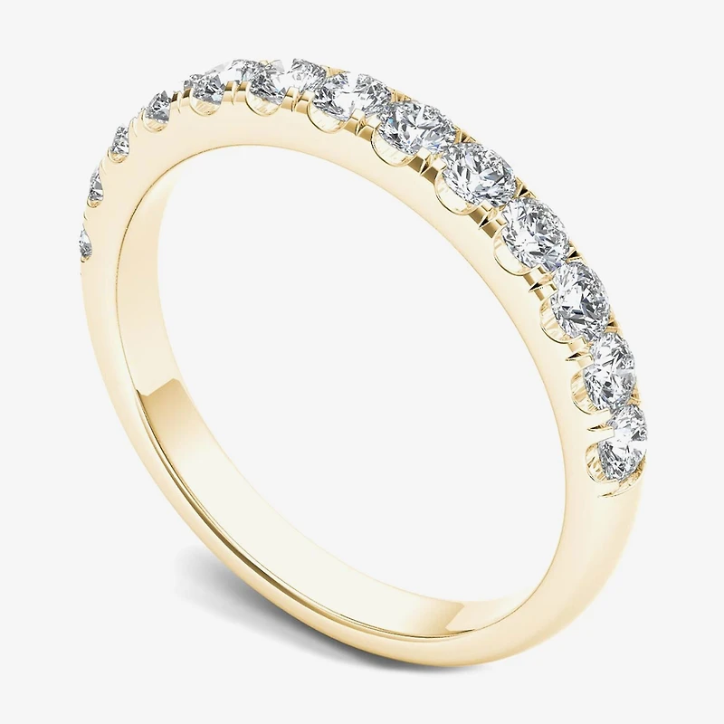 Womens 2MM 1/2 CT. T.W. Natural White Diamond 14K Gold Wedding Band