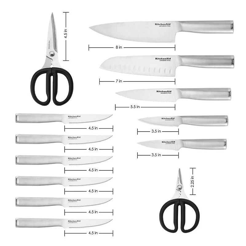 KitchenAid Stainless Steel 14-pc. Knife Block Set