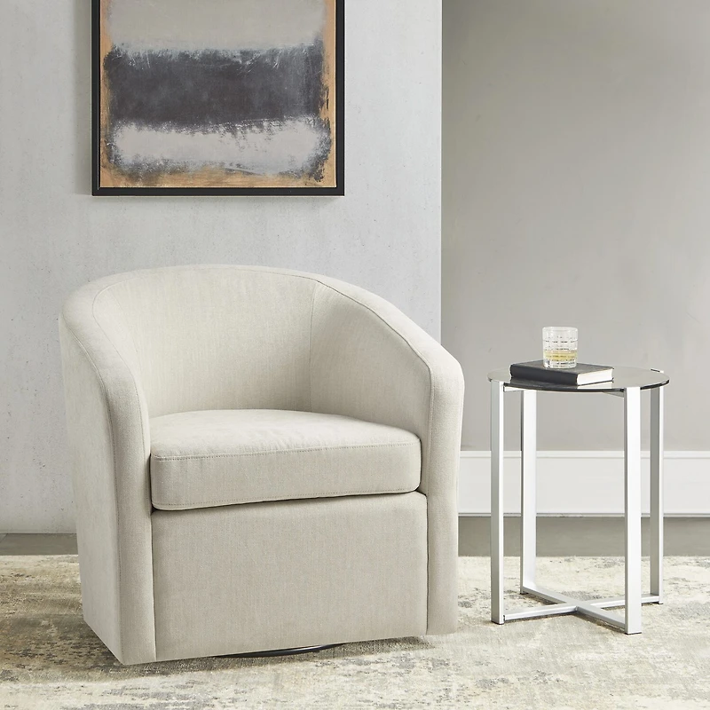 Martha Stewart Amber Swivel Upholstered Armchair