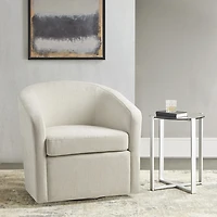 Martha Stewart Amber Swivel Upholstered Armchair