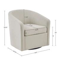 Martha Stewart Amber Swivel Upholstered Armchair