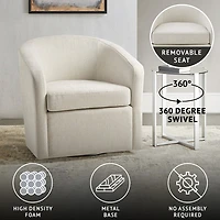 Martha Stewart Amber Swivel Upholstered Armchair