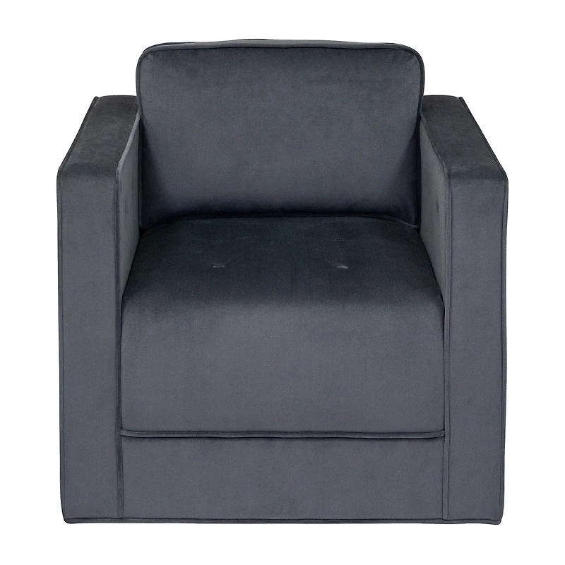 Martha Stewart Madrid Tufted Swivel Upholstered Armchair