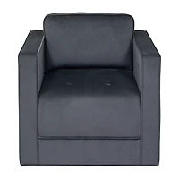 Martha Stewart Madrid Tufted Swivel Upholstered Armchair