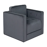 Martha Stewart Madrid Tufted Swivel Upholstered Armchair