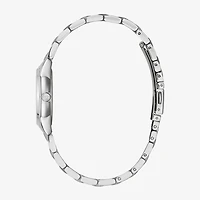 Bulova Classic Womens Diamond Accent Silver Tone Stainless Steel Bracelet Watch 96p250