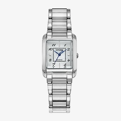 Citizen Bianca Womens Silver Tone Stainless Steel Bracelet Watch Ew5600-52d