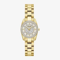 Bulova Crystal Womens Crystal Accent Gold Tone Stainless Steel Bracelet Watch 98x137