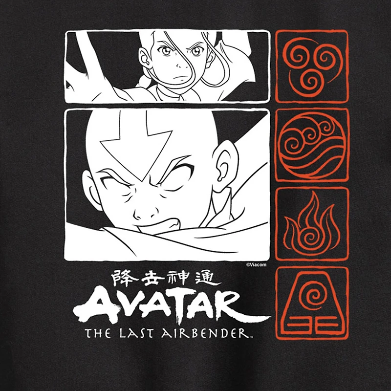 Little & Big Kid Boys Crew Neck Fleece Long Sleeve Avatar-The Last Airbender Sweatshirt