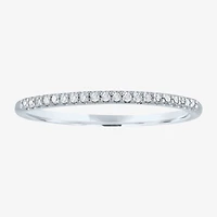 (G-H / Si2-I1) Womens 1/10 CT. T.W. Lab Grown White Diamond 10K Gold Wedding Band