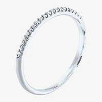 (G-H / Si2-I1) Womens 1/10 CT. T.W. Lab Grown White Diamond 10K Gold Wedding Band