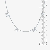 "Mama" (G-H / I1-I2) Womens 1/10 CT. T.W. Lab Grown White Diamond Sterling Silver 18 Inch Pendant Necklace