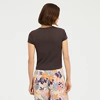 VOLCOM Womens Juniors Short Sleeve Graphic T-Shirt