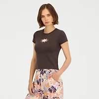 VOLCOM Womens Juniors Short Sleeve Graphic T-Shirt