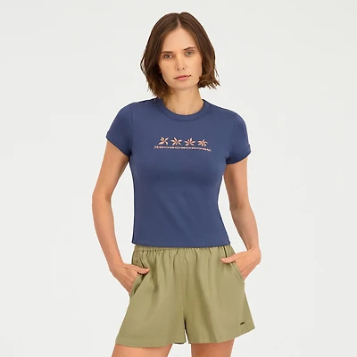 VOLCOM Womens Juniors Short Sleeve Graphic T-Shirt