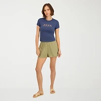 VOLCOM Womens Juniors Short Sleeve Graphic T-Shirt