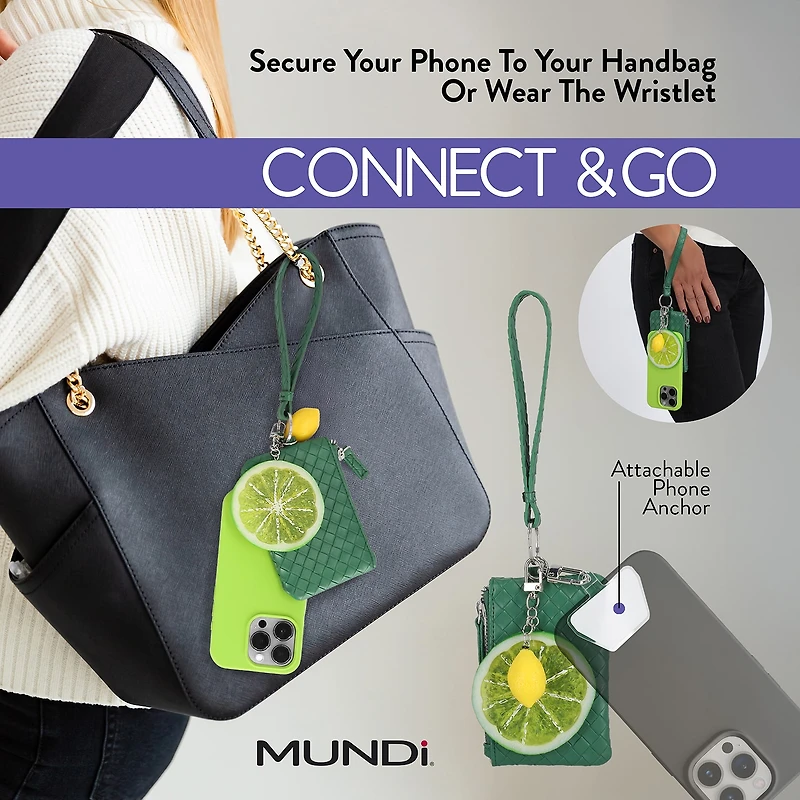 Mundi Rfid Lime Connect And Go Wristlet