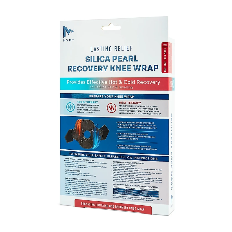 Mvmt Hot & Cold Therapeutic Knee Wrap with Silica Pearls