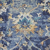 Glossy Ely Floral Stain Resistant Indoor Rectangular Area Rug