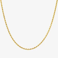 Sterling Silver or Gold Over 18 - 24 Inch Solid Rope Chain Necklace